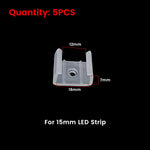 clips fixation ruban led transparent 6mm 8mm 12mm 15mm rohs certifie eyelets pragmatique