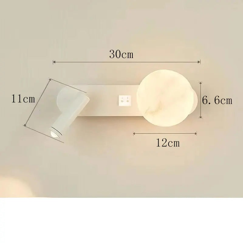 applique murale moderne lampe chevet led noire blanche minimaliste éclairage intérieur salon