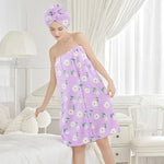 serviette bain rapide fleur bleu rose violet vert absorption rapide machine lavage simple confortable