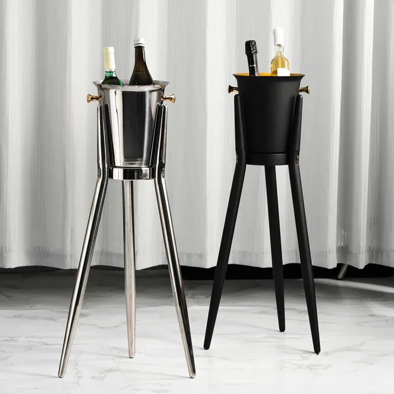 seau vin acier inoxydable noir argent doré moderne respectueux environnement
