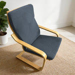 coussin chaise moderne poche bleu marine motif feuilles vert olive rayures