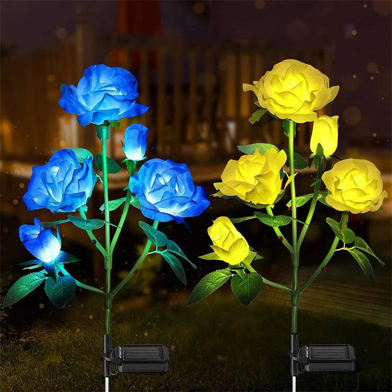 lumières solaires roses artificielles bleu rouge jaune patio moderne