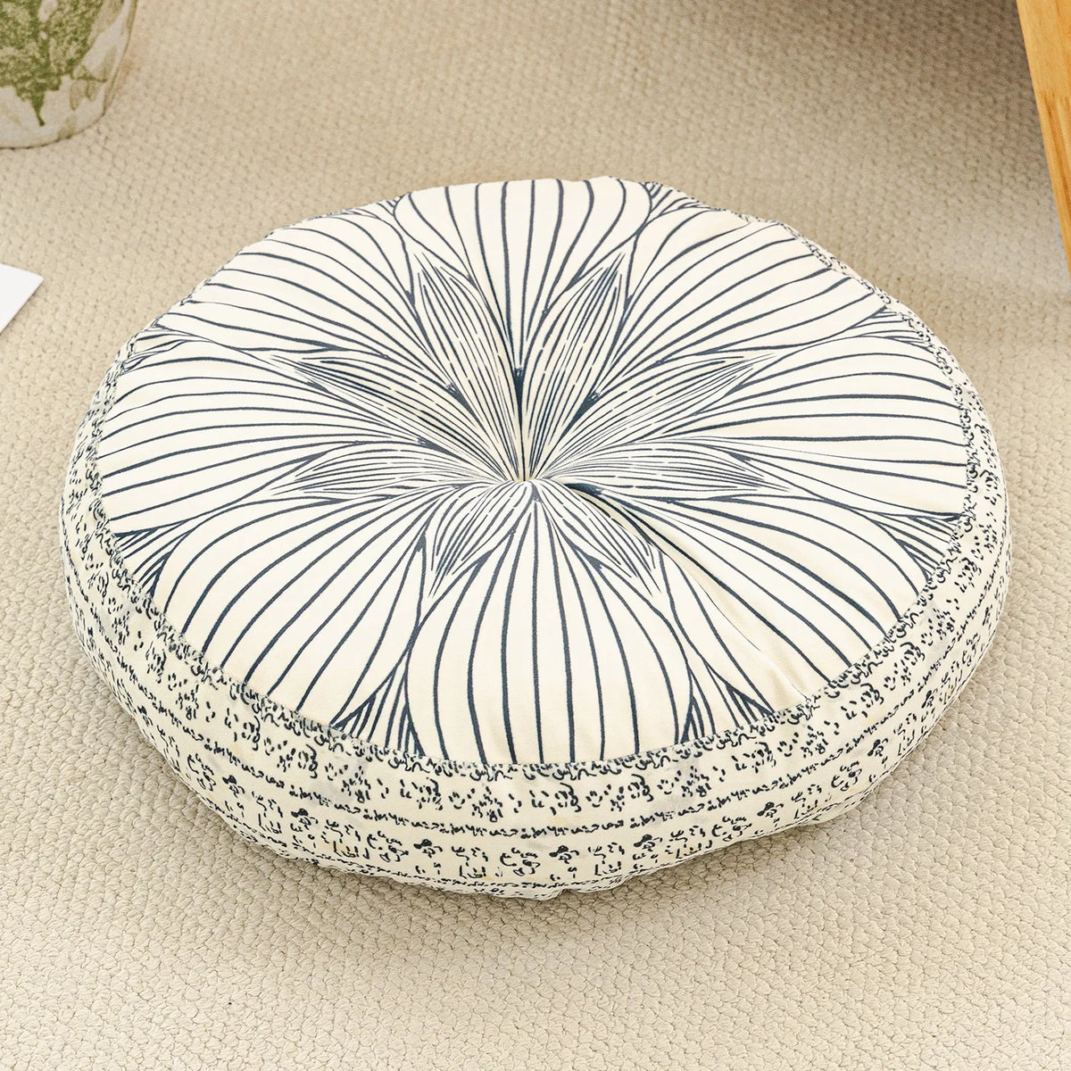 coussin canapé rond antidérapant polyester fleurs motifs géométriques ethnique simple