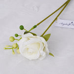 Bouquet fleurs artificielles roses blanches rouges violettes orange classique decoration table mariage événement