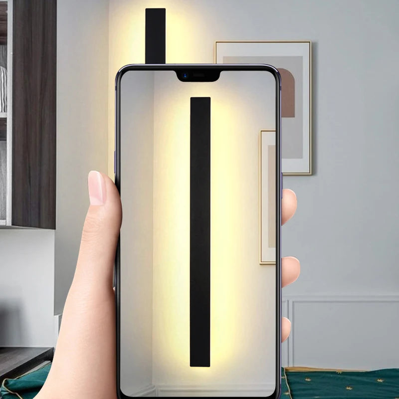 lampe murale led moderne noire blanche minimaliste éclairage quotidien cuisine chambre entrée salon