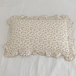 taie d'oreiller bébé ans coton floral cerises vintage beige clair motif animal compagnie jacquard