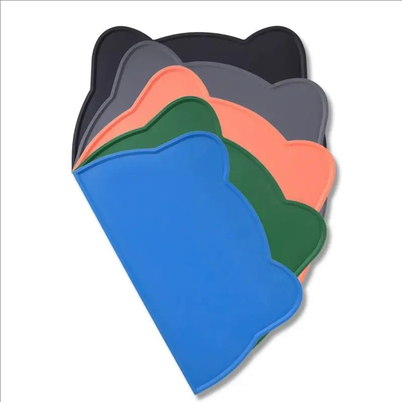 tapis alimentation animaux silicone antidérapant facile nettoyer résistant saleté protège fuite bord relevé moderne