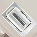 ventilateur led moderne télécommande blanc noir grille ventilation chambre salon
