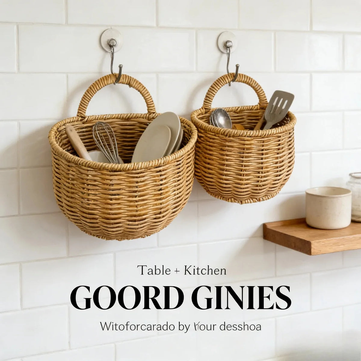 paniers tressés naturels panier suspendu mural rangement fruits légumes crochet scandinave pliable respectueux environnement.storage