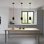 Lampes suspendues modernes minimalistes bois clair blanc noir câble ampoule tension 90 260V flux