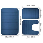 ensemble tapis bain chenille doux absorbant secage rapide motif rayures salle bain