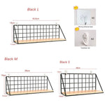 étagère murale industrielle métal bois blanc noir rangement salon chambre decoration moderne finition grille