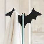 porte serviettes moderne adhésif noir texture papier peint salle bain halloween chambre
