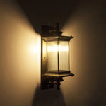 lampe murale classique marron transparente rayures verticales éclairage quotidien chinois