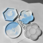 moules silicone savon blanc bleu marbré nuages moderne minimaliste artisanal DIYDecorationObjetArtisanalResinePlatreRangement