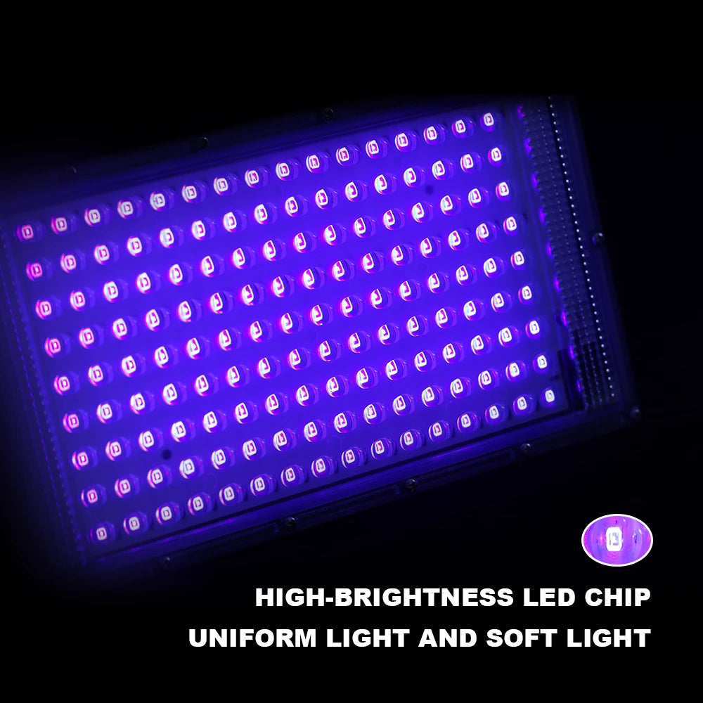 projecteur led 100w 150w bleu moderne câble usb interrupteur distance tringle ip66