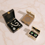 boîte bijoux carton luxe livre couvercle rabattable rangement colliers bagues