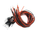 diodes led 12v 5mm câbles colorées rouge blanc bleu vert Jaune transparentes standard