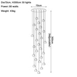 suspension lumineuse led transparente forme organique moderne 249 2000 lumens