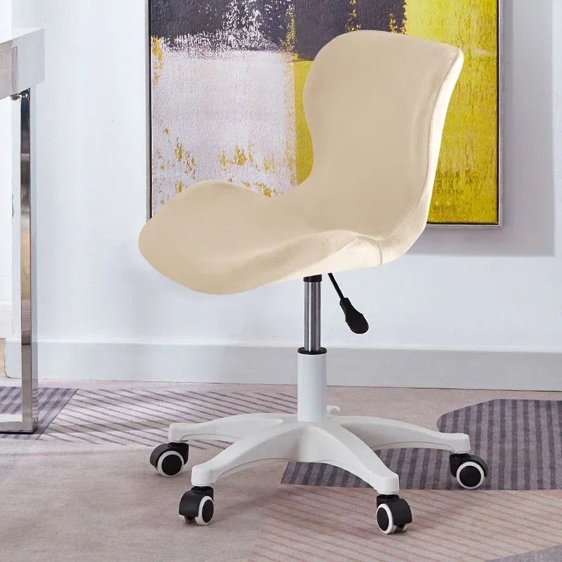 housse chaise velours beige clair siège salle manger moderne élastique