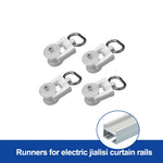 rideaux poulies rails accessoires motorisation blanc lisse moderne minimaliste fixations