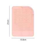 tapis protection outils coiffure rose gris bleu vert noir violet rayures ondulées moderne six