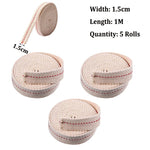 ruban tissé coton beige clair 1cm 1.3cm 1.5cm 2cm 1m 10m rustique artisanal