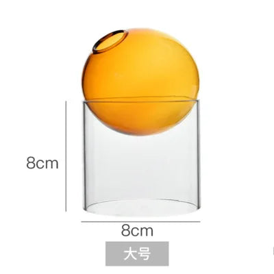 vases verre transparent modernes couleurs orange bleu rose minimalistes
