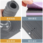 tapis drainage silicone gris rayures diagonales moderne respectueux environnement pliable
