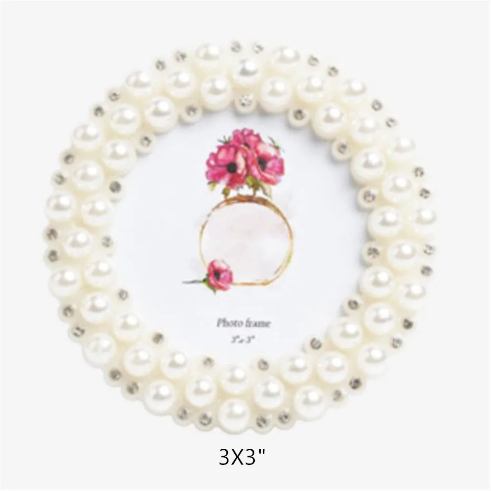 cadre photo blanc classique decoration maison anneaux fleurs 5x7 6x8