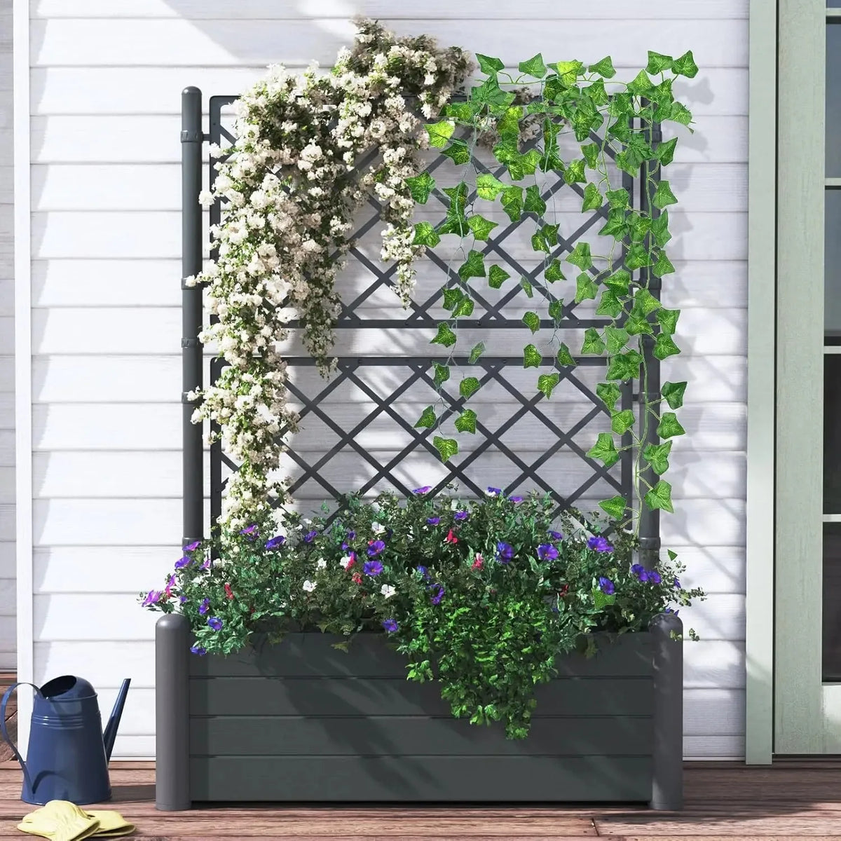 guirlande végétale artificielle feuilles vertes ovales moderne décoration extérieure maison jardin mariage fête