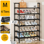 étagère chaussures noire moderne multi niveaux grande capacité chambre entrée garage salon