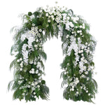 arche décorative fleurs artificielles feuillage vert mariage anniversaire baby shower décoration élégante intérieure événements