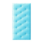 panneaux muraux adhésifs effet capitonné moderne rose bleu vert blanc