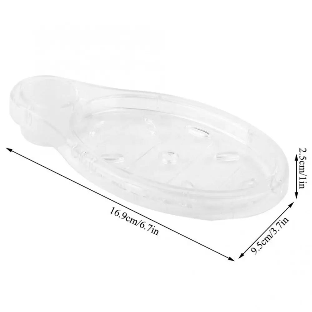 support douche transparent moderne porte savon clips respectueux environnement