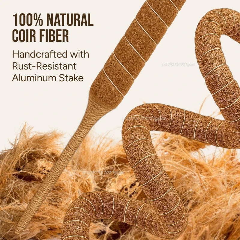support plante grimpante fibre végétale marron clair naturelle rustique facile utiliser adhésif twine velcrointérieurextérieurbalconjardin