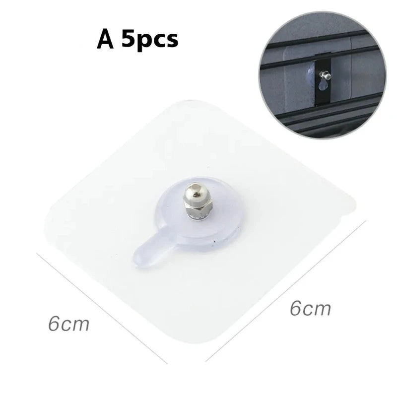 supports murals adhésifs transparents blancs modernes minimalistes utilisation multiple vis écrous 6cm6cm