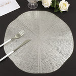tapis table moderne rond doré vinyle respectueux environnement 4pcs 6pcs élégant strié