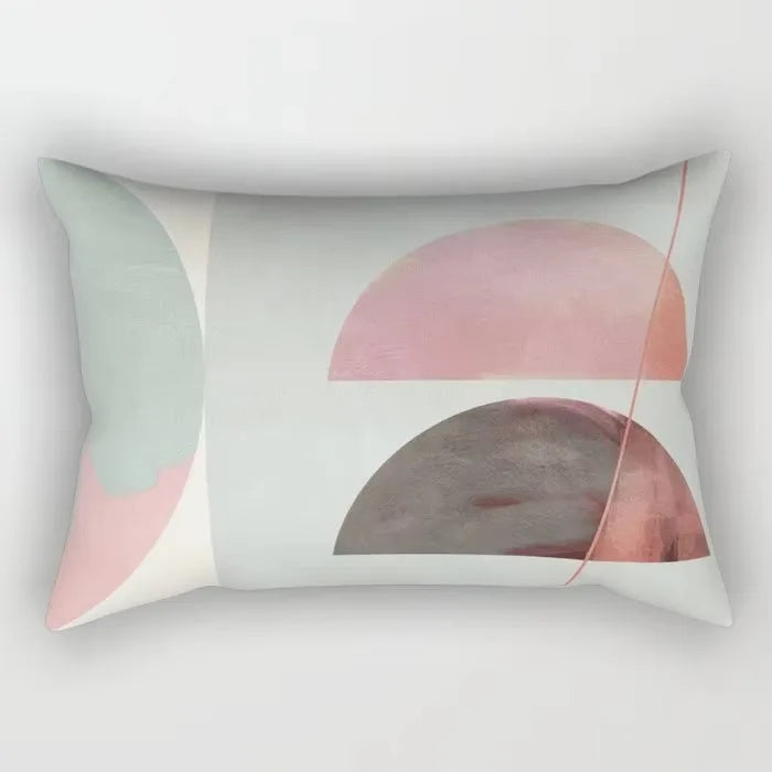 taie d'oreiller rectangulaire polyester motif géométrique moderne lit enfant 30x50cm opaque beige