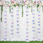 décoration fête papillons argent rose bleu or noir iridescente guirlande fleurs artificielles nouvelle année