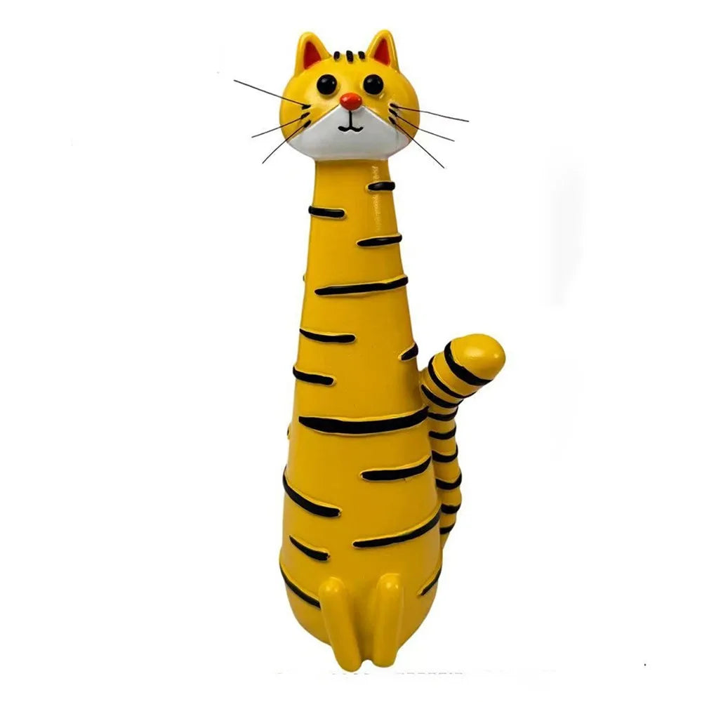 vases forme chat résine noire verte blanche jaune tigré moderne motifs chat