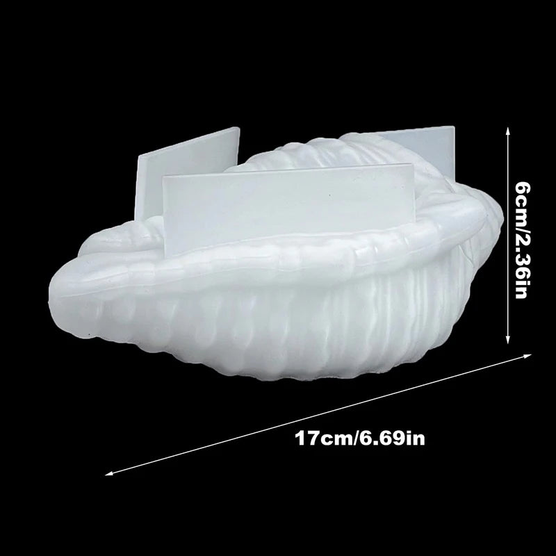 coquillage blanc relief pot bijoux fleurs séchées bohème réaliste intérieur élégant silicone durable unique