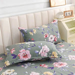 taies d'oreiller fleur bleu violet moderne non toxique polyester respectueux environnement