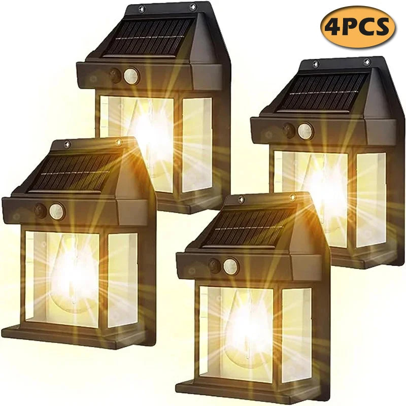lampe solaire murale moderne induction noir panneau solaire led infrared sensor étanche ip65