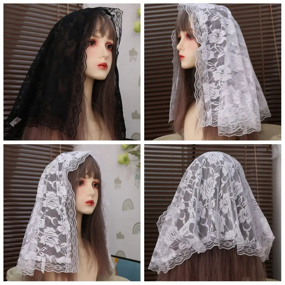 voile mariée dentelle noire blanche roses élégant vintage romantique translucide classique erotique
