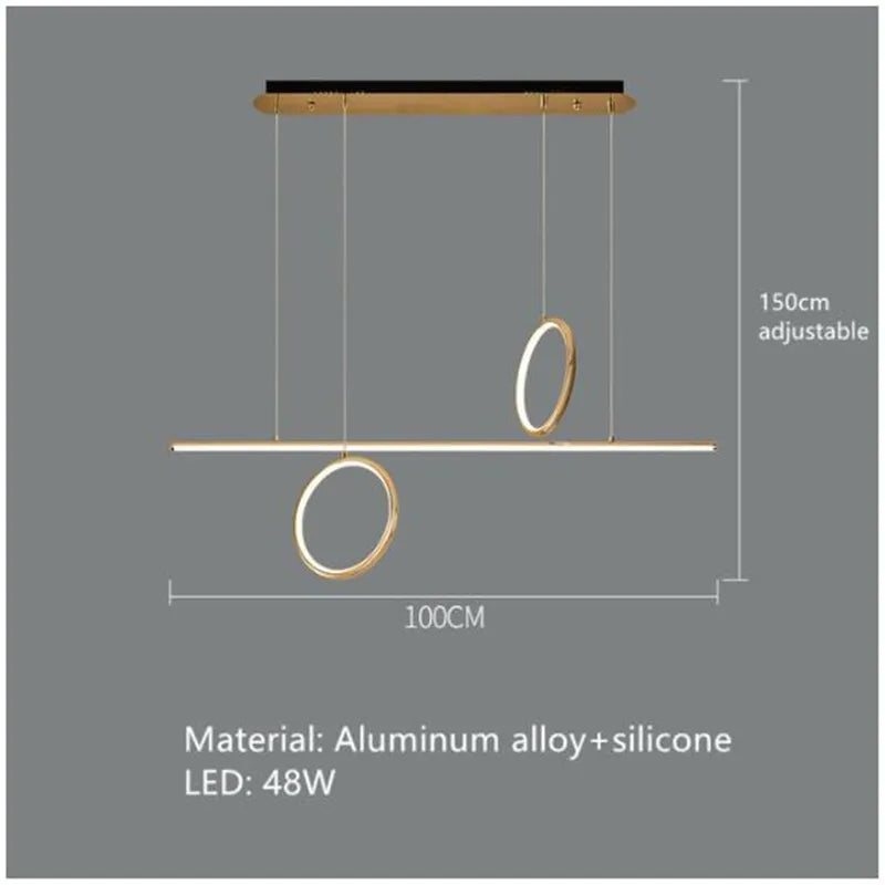 lampe suspendue moderne or blanc circulaire élégante chaînes salon chambre interrupteur bouton