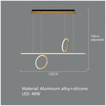 lampe suspendue moderne or blanc circulaire élégante chaînes salon chambre interrupteur bouton
