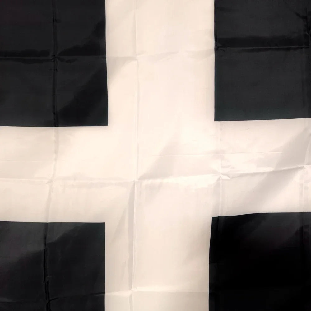 drapeau noir blanc croix décoration intérieure polyester classique accrochage