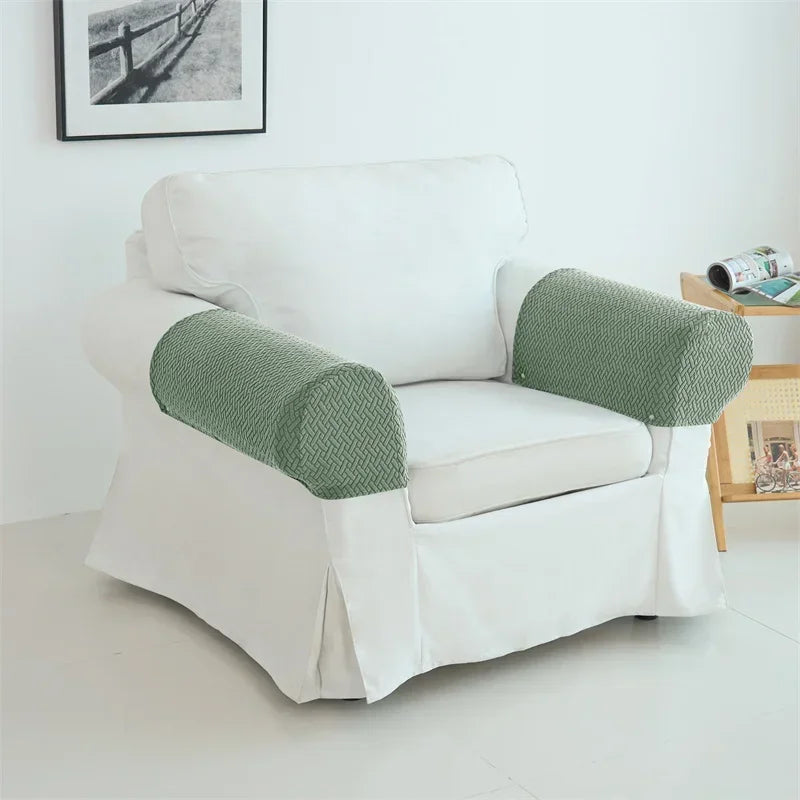 protège accoudoirs fauteuil tissé motifs géométriques gris moderne eyelets intérieur automne hiver