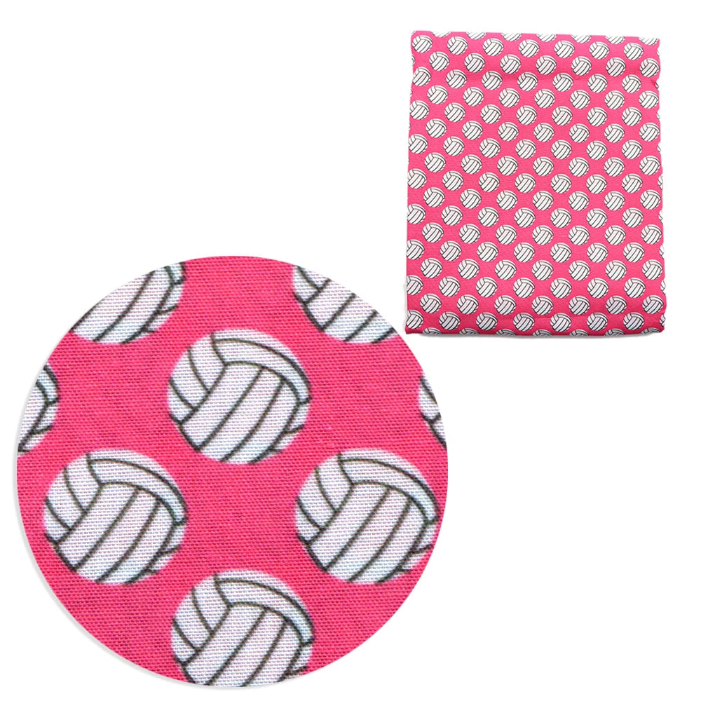tissu imprimé sport boules baseball basket football coton polyester bricolage couture décoration maison